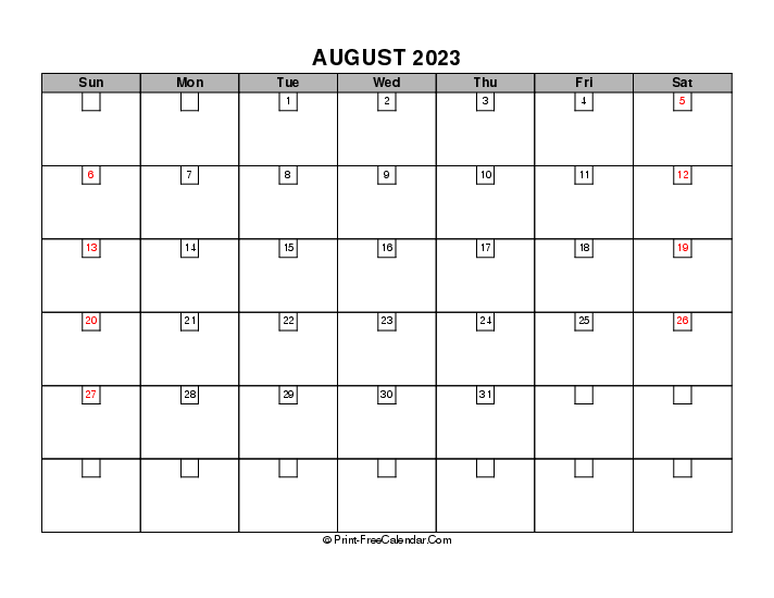 2023 boxy calendar august