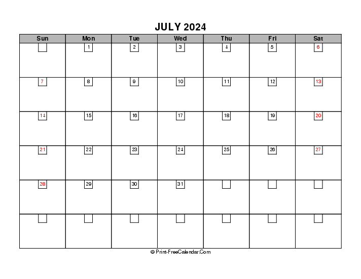 2024 boxy calendar july