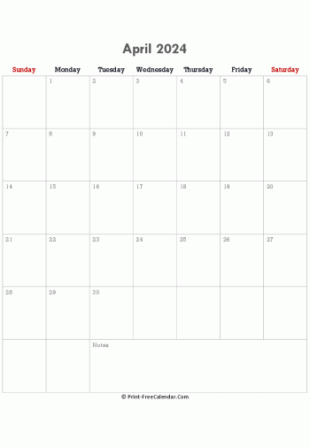 april 2024 calendar printable with holidays portrait layout