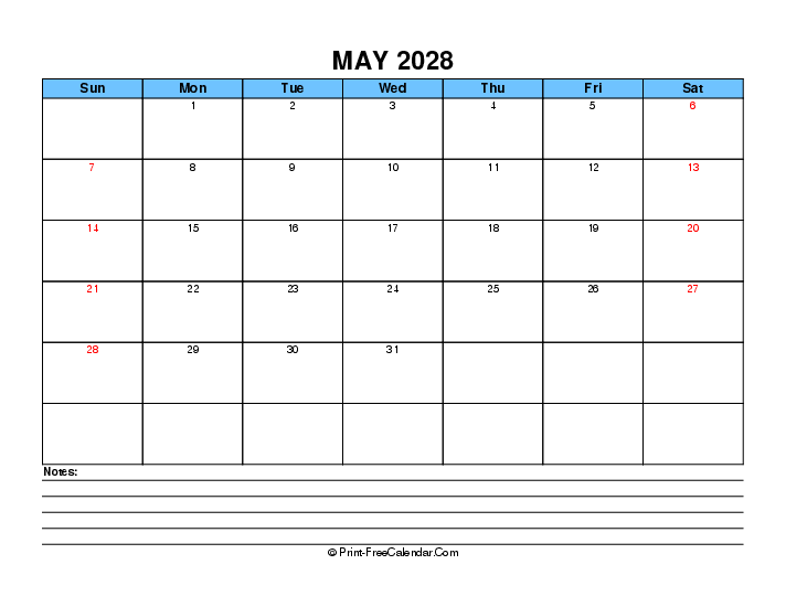 may 2028 editable calendar