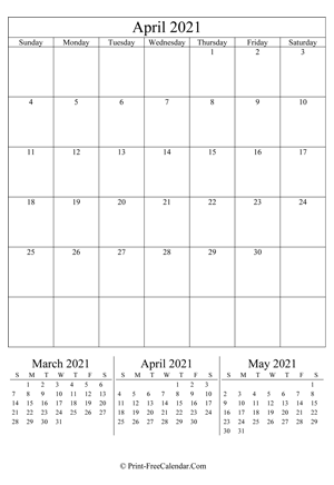 editable calendar april 2021 portrait layout