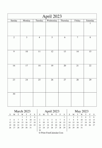 editable calendar april 2023 portrait layout