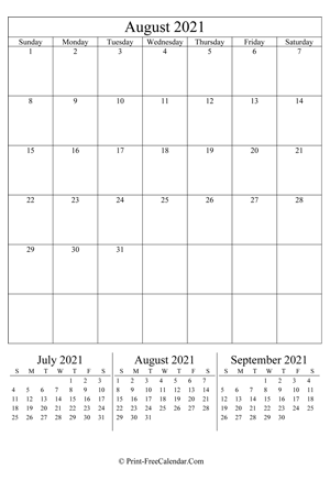 Print Free Calendar 2021 2022