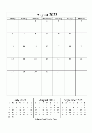 editable calendar august 2023 (portrait layout)