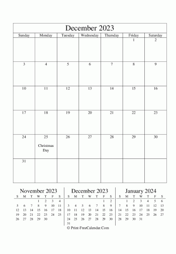 editable calendar december 2023 portrait layout