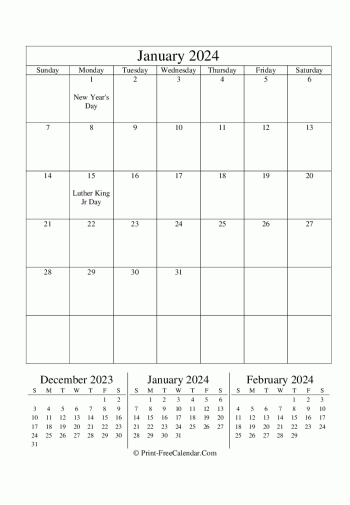 editable calendar january 2024 portrait layout