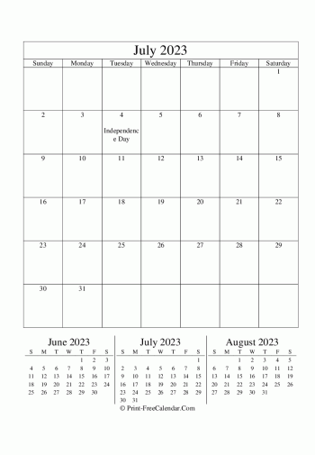 editable calendar july 2023 portrait layout
