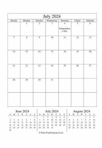 editable calendar july 2024 portrait layout