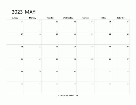 editable may calendar 2023 landscape layout