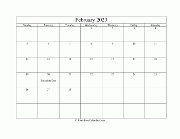 february 2023 editable calendar with holidays