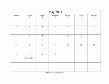 may 2023 editable calendar with holidays
